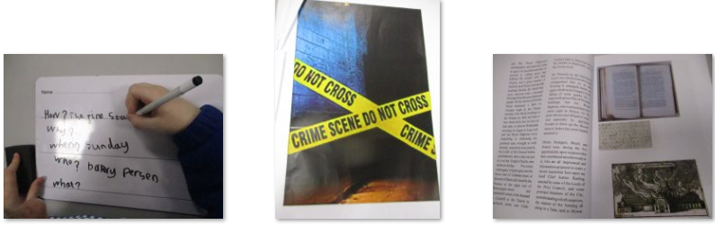 Photos of learning lift off detective work