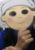 Photo of child in mask