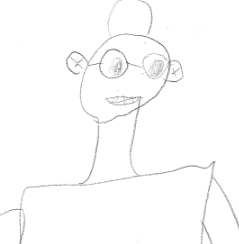Drawing of Mrs Vergo
