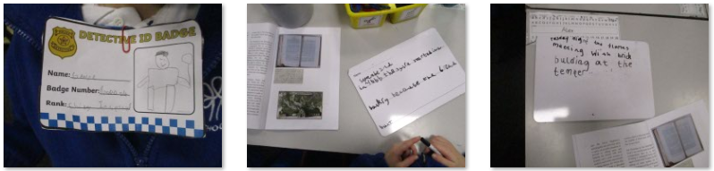 Photos of learning lift off detective work