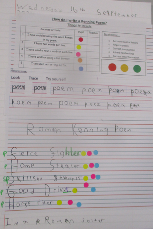 Photo of child's Kenning Poem