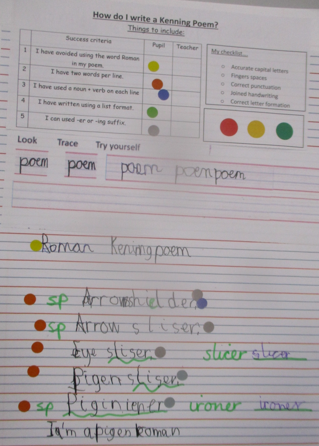 Photo of child's Kenning Poem