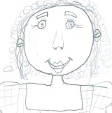 Drawing of Miss Loates