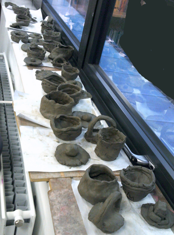 Photos of children's Mayan pots