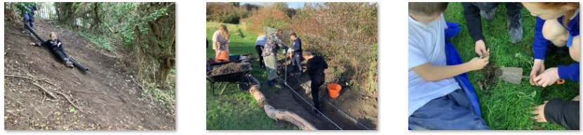 Photos of children enjoying forest school