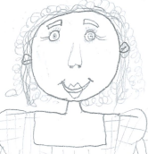 Drawing of Miss Loates