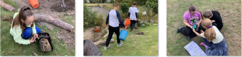 Photos of children at Forest School