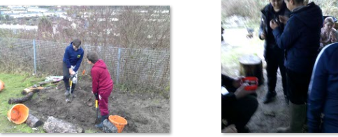 Photos of children at Forest School