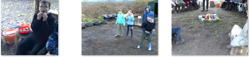 Photos of children at Forest School