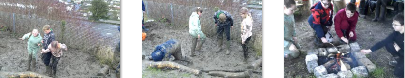 Photos of children at Forest School