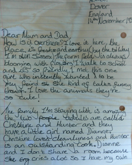 Photos of Evacuee Letters