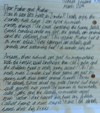 Photos of Evacuee Letters