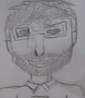Drawing of Mr Woods