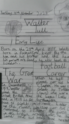 Photo of Walter Tull work