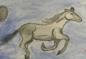 Photo of War Horse drawing