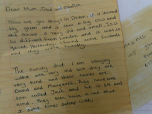 Photos of Evacuee Letters