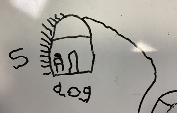 Photos of children's drawing club work