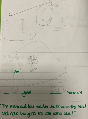 Photos of children's drawing club work