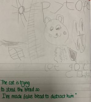 Photos of children's drawing club work