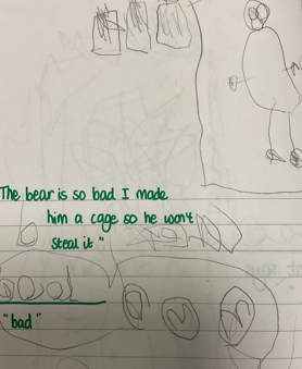 Photos of children's drawing club work