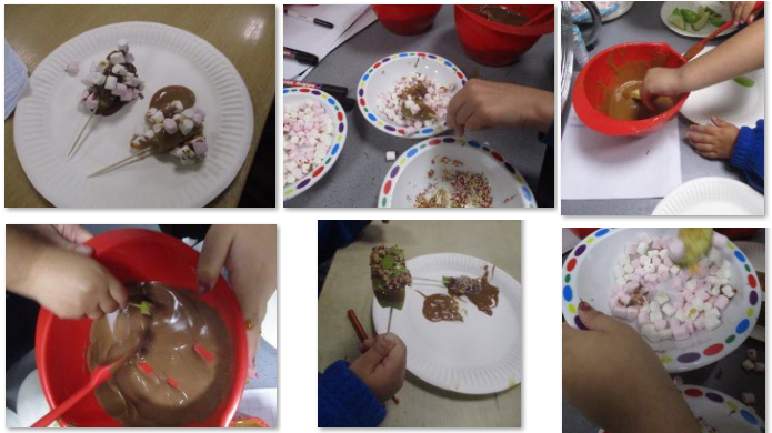 Photos of children's food tasting