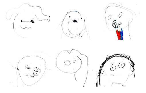 Drawings of teachers and TAs