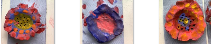 Photos of Georgia O'Keeffe inspired art