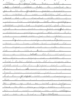 Photo of child's Peter Rabbit Story