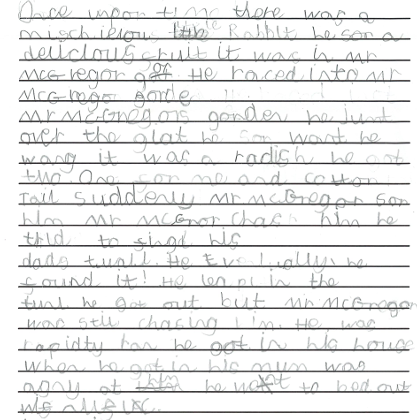 Photo of child's Peter Rabbit Story