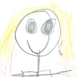 Child's drawing of teacher