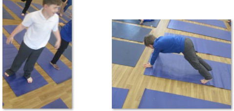 Photos of children doing Yoga