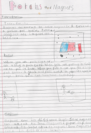 Photos of children's forces and magnets reports