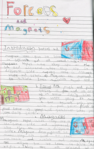 Photos of children's forces and magnets reports