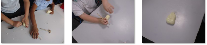 Photos of children soap knapping