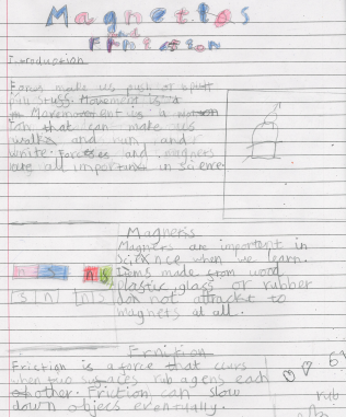 Photos of children's forces and magnets reports