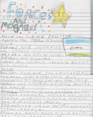 Photos of children's forces and magnets reports