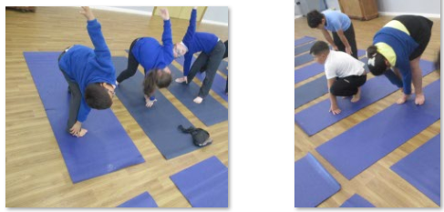 Photos of children doing Yoga
