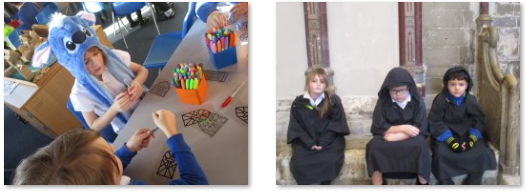 Photos of children at Canterbury Cathedral