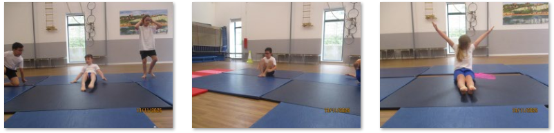 Photos of children doing gymnastics