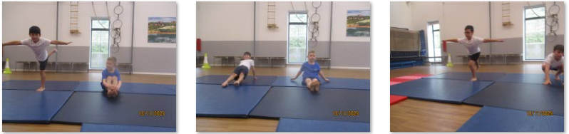 Photos of children doing gymnastics