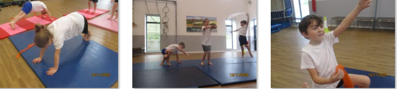 Photos of children doing gymnastics