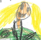 Child's drawing of teacher