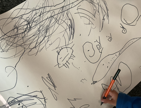Photo of children's doodles