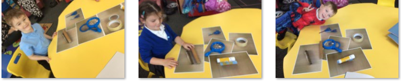 Photos of children matching objects