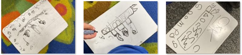 Photos of children's drawings