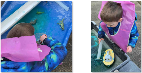 Photos of children in water area