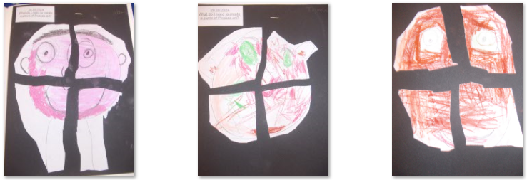 Photos of Picasso inspired portraits