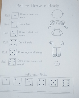 Photo of body parts bingo