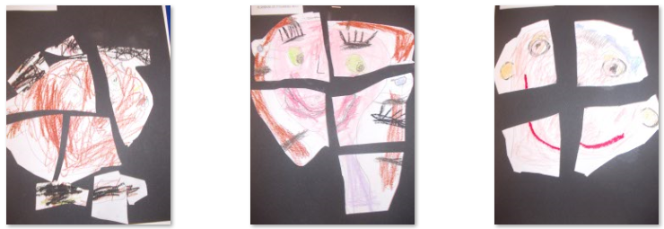 Photos of Picasso inspired portraits
