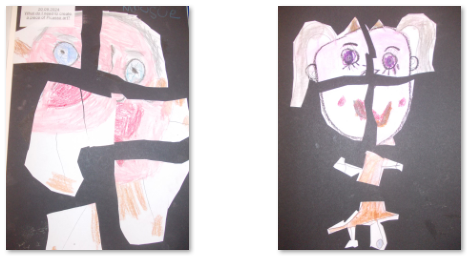 Photos of Picasso inspired portraits